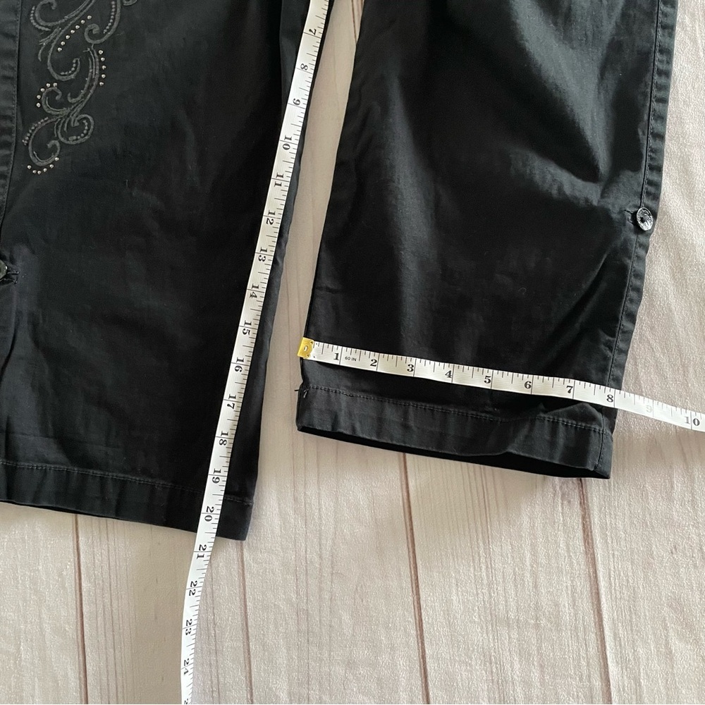 Gloria Vanderbilt Brooke Skimmer Capri Pants Women’s 8 Missy Beaded Embroidered - Picture 15 of 16